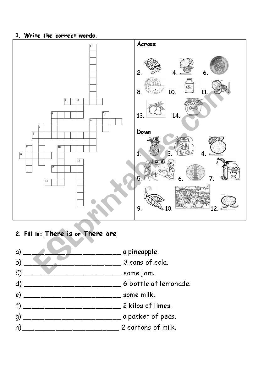 At the market! worksheet