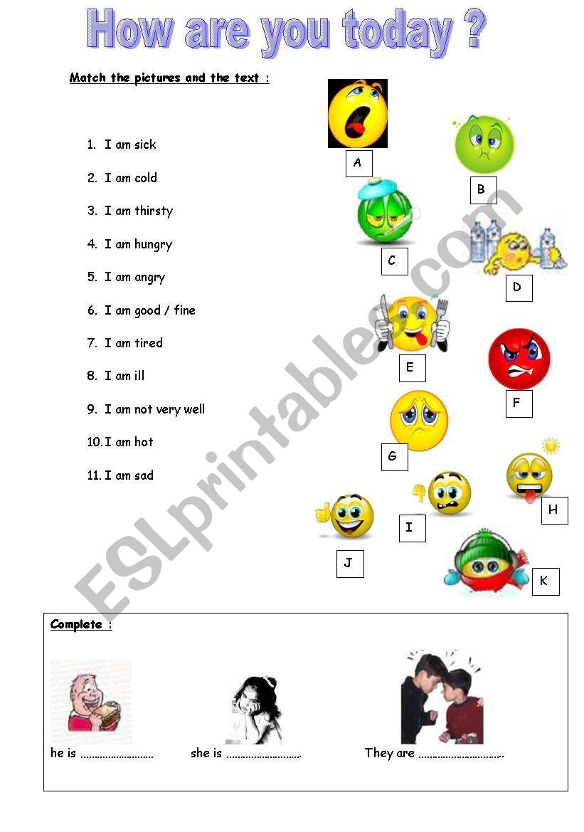 how are you ? worksheet