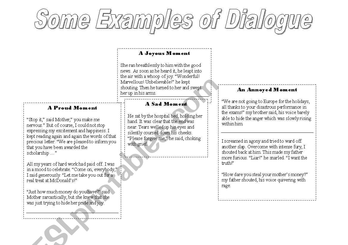 Writing a Piece of Dialogue _ Samples & Scenarios