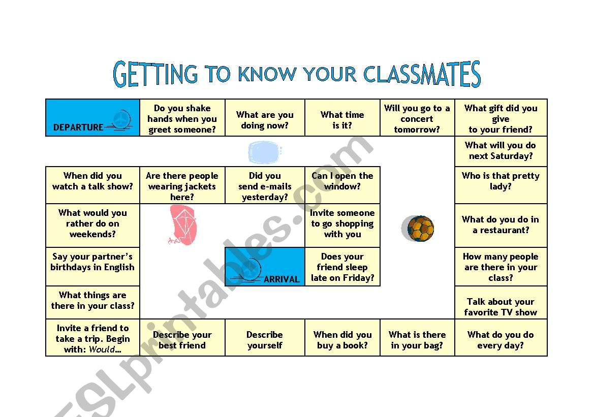 GETTING TO KNOW YOUR CLASSMATES