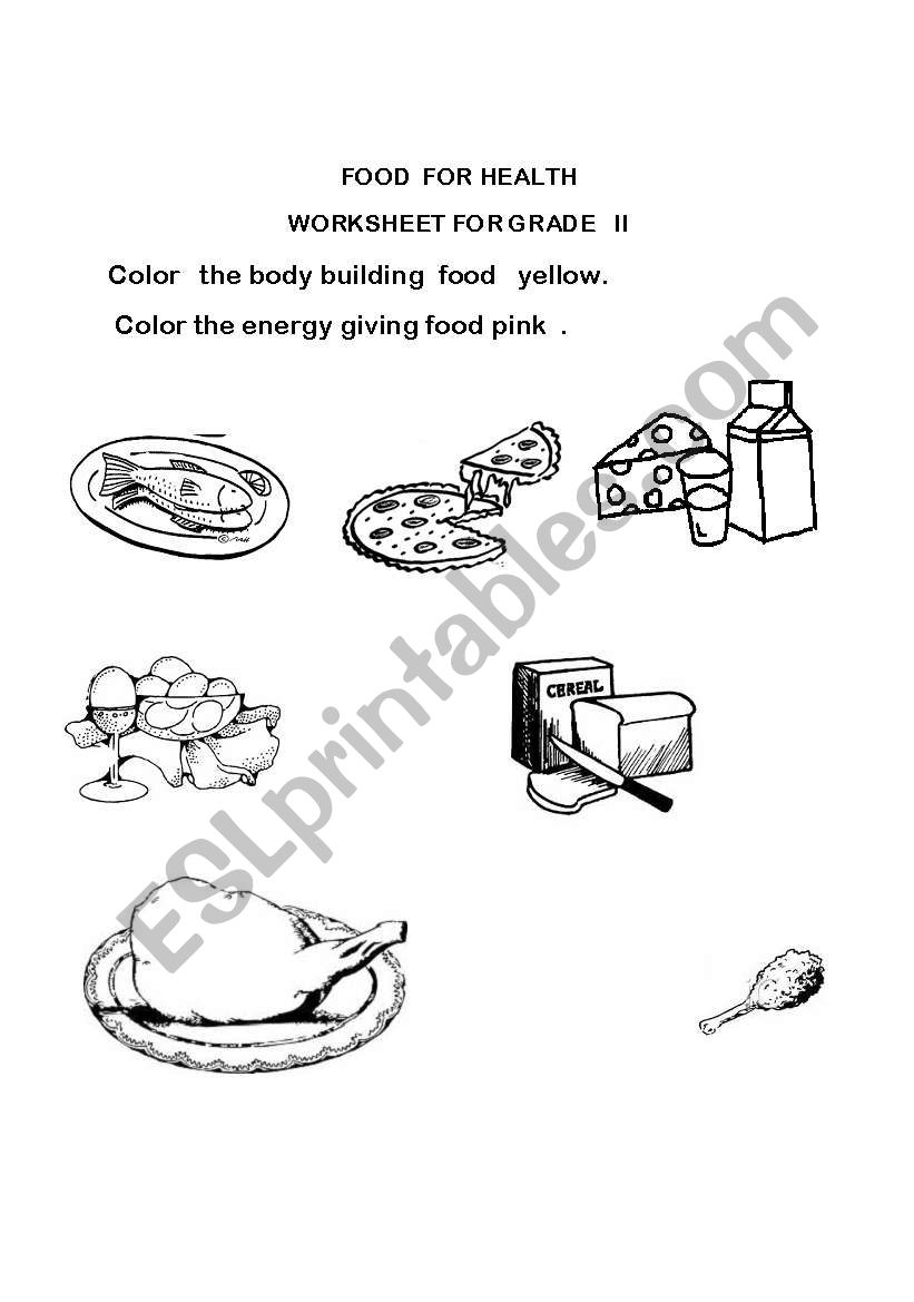 FOOD worksheet