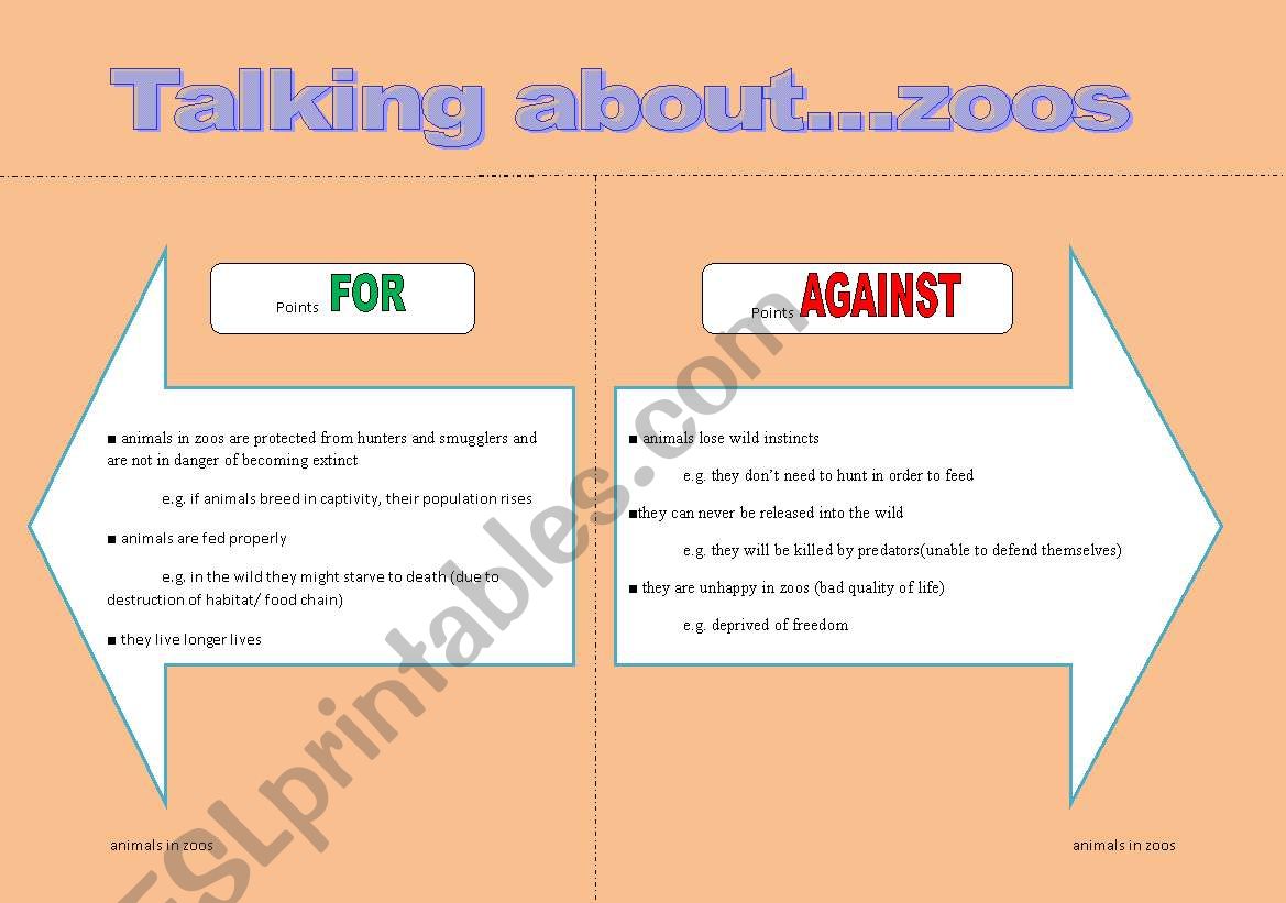 talking cards - ANIMALS IN ZOOS - pairwork (2)