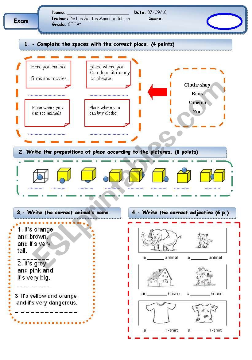 animal worksheet