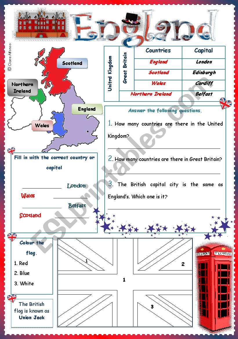 England worksheet