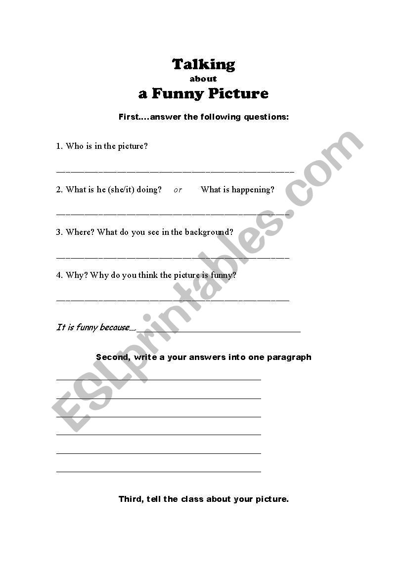 Guidelines for Talking about a (Funny) Picture