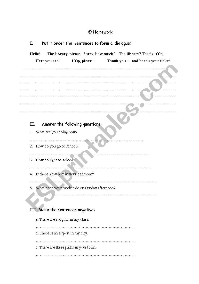 there is / are  worksheet