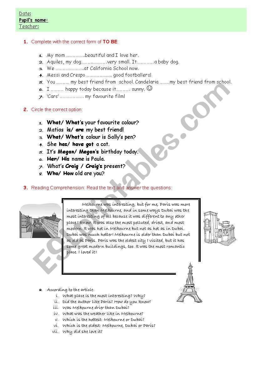 practice for children 2 worksheet