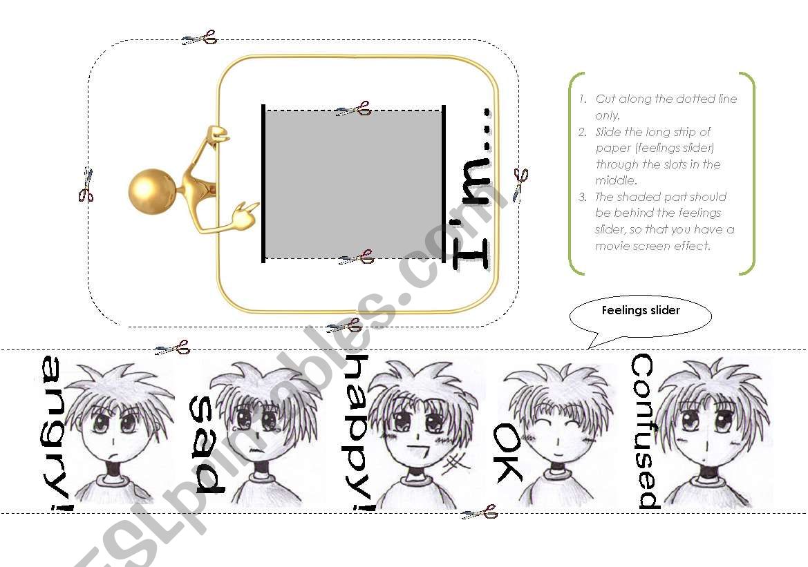 Feelings Slider worksheet