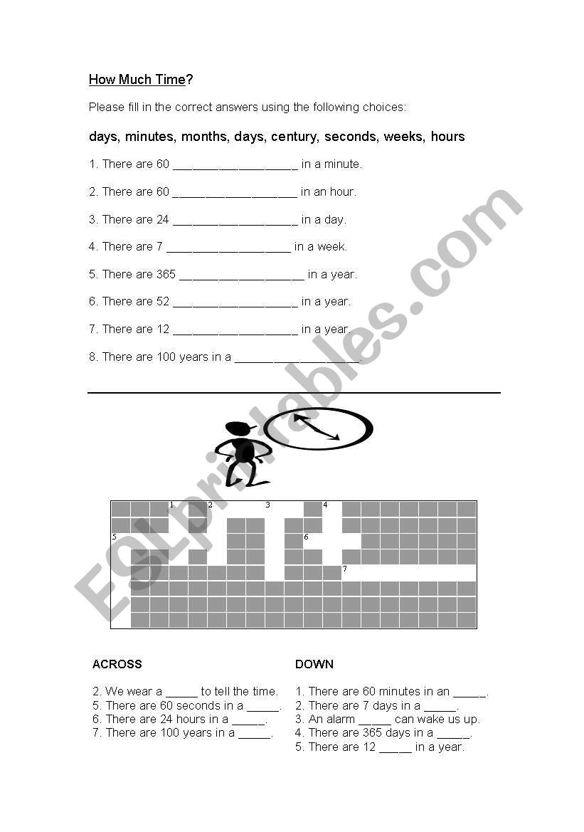 How much time? *Editable worksheet