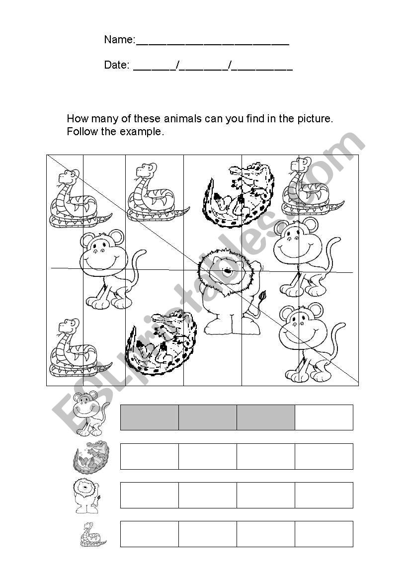 Wild Animals worksheet