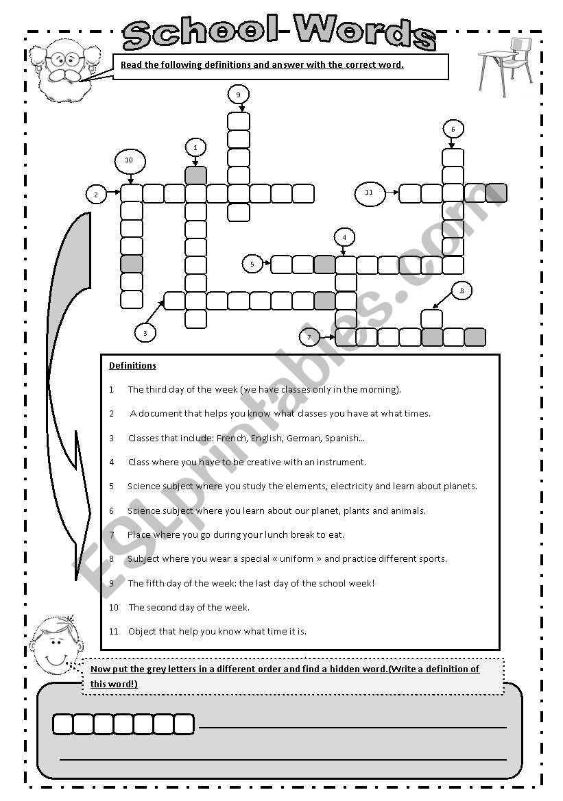 BACK TO SCHOOL worksheet