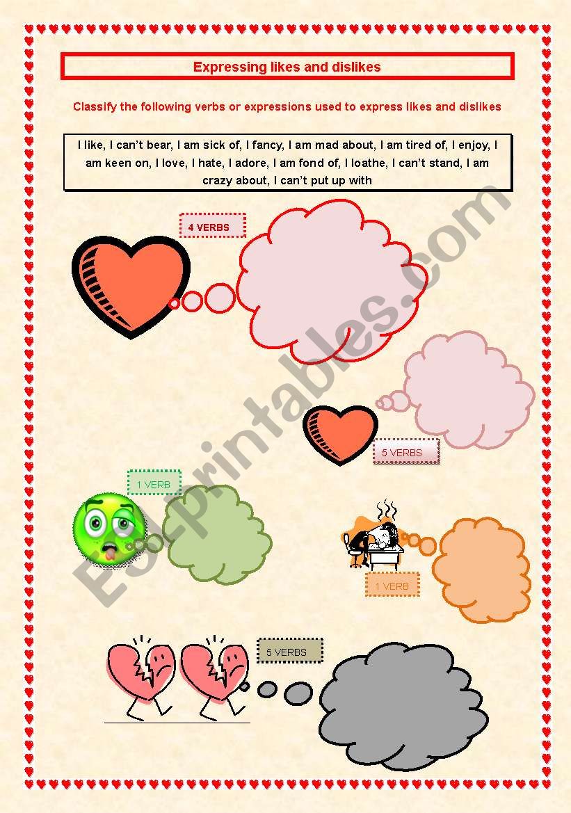 Do you love it or loathe it? worksheet