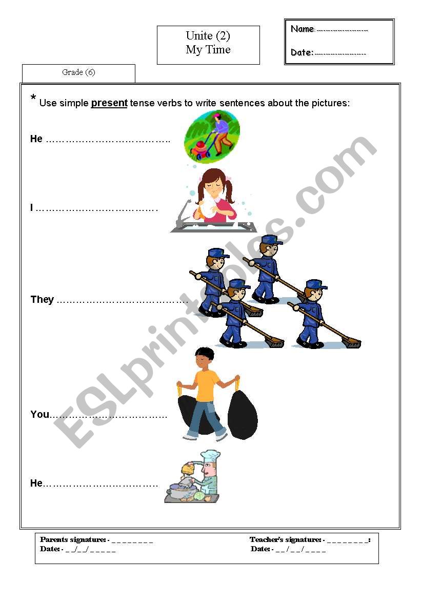 present simple  worksheet