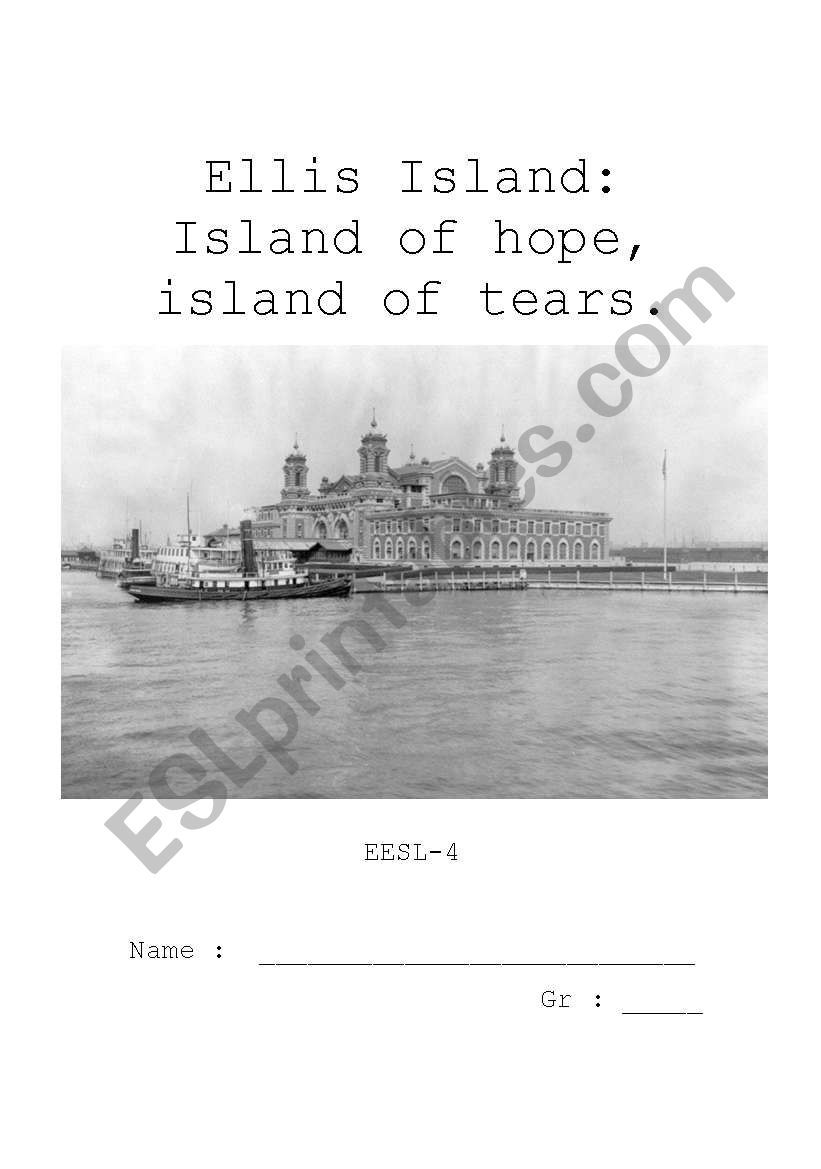 Ellis Island Project Part 1 worksheet