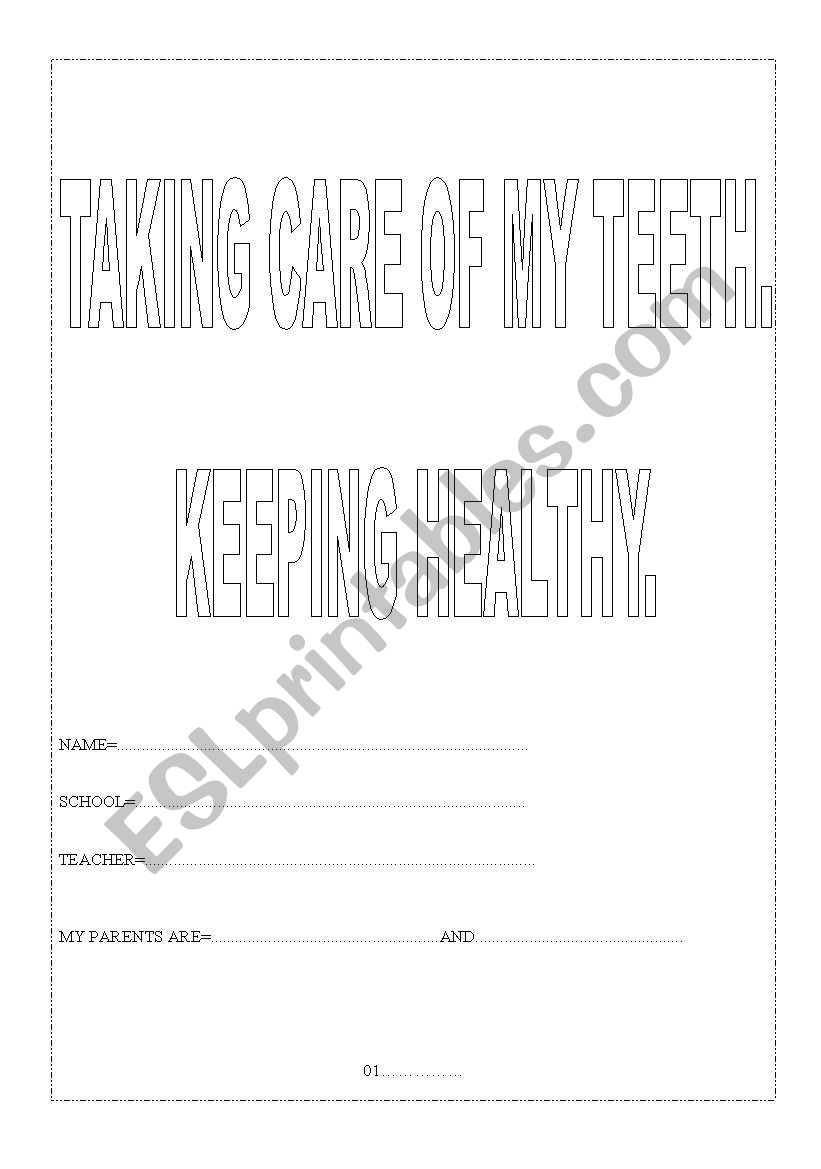 Healthy teeth worksheet