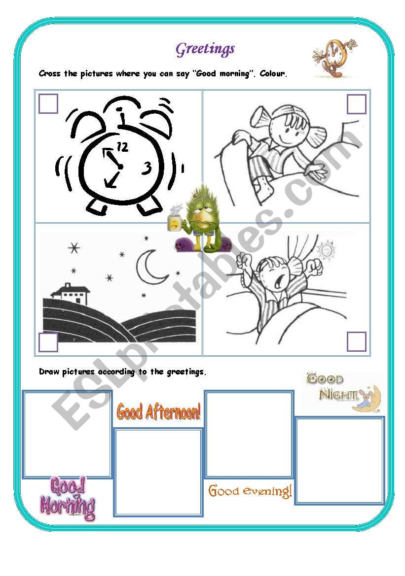 good morning activities worksheet