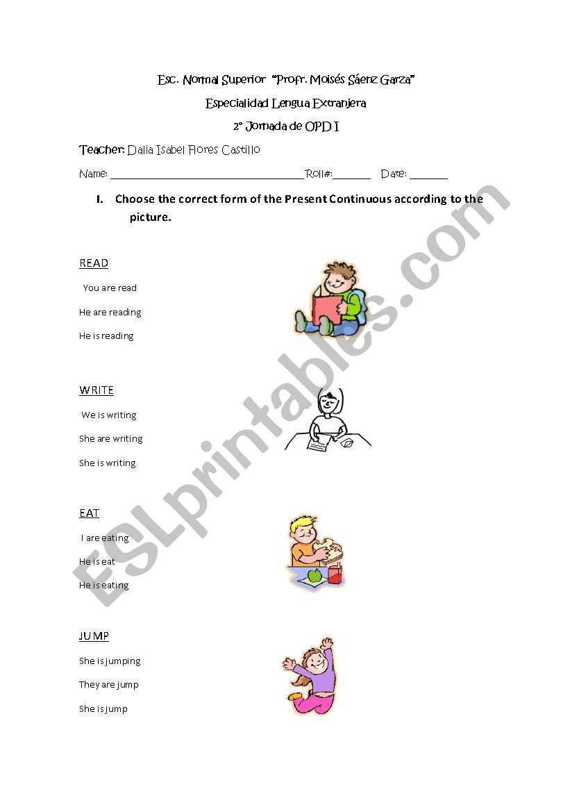 actions verbs worksheet