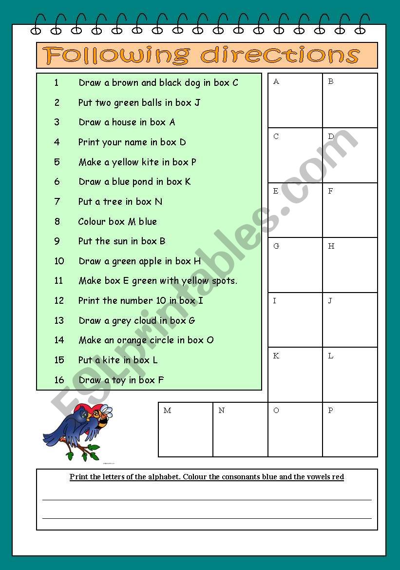 Working with words worksheet
