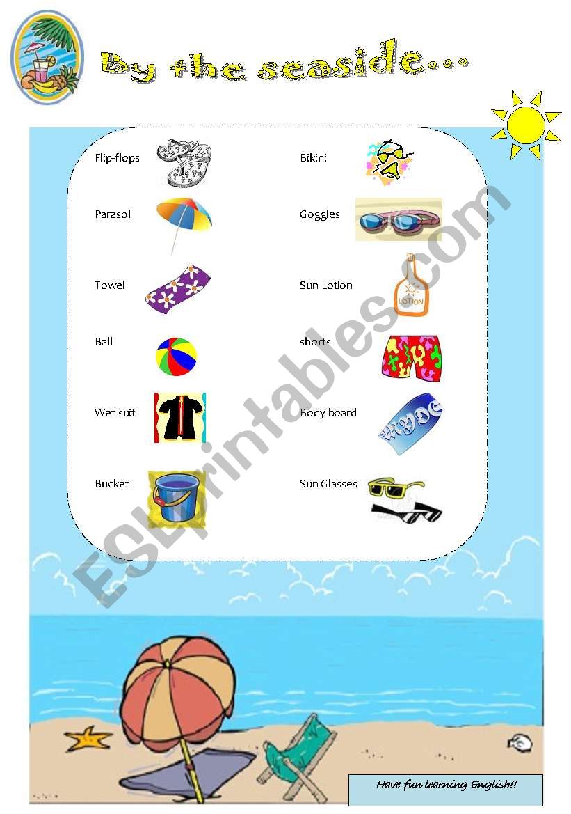 By the Seaside worksheet