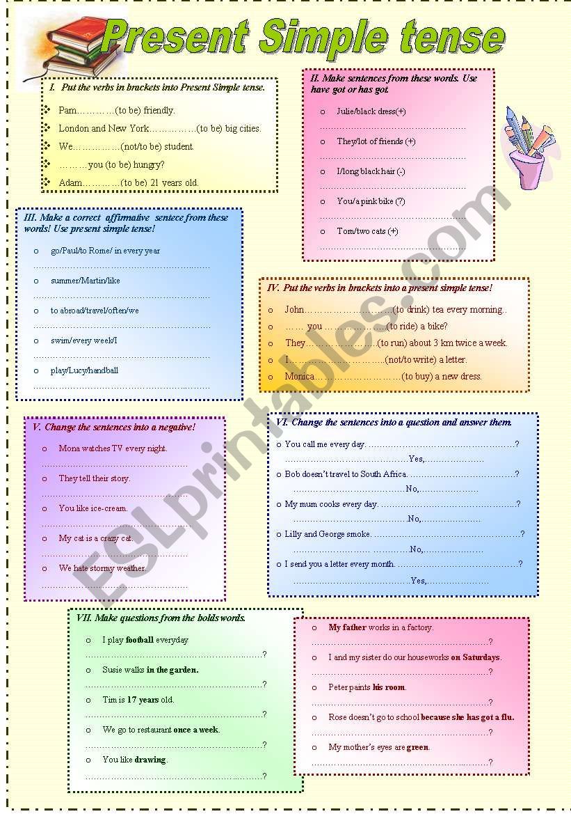 Present Simple tense worksheet