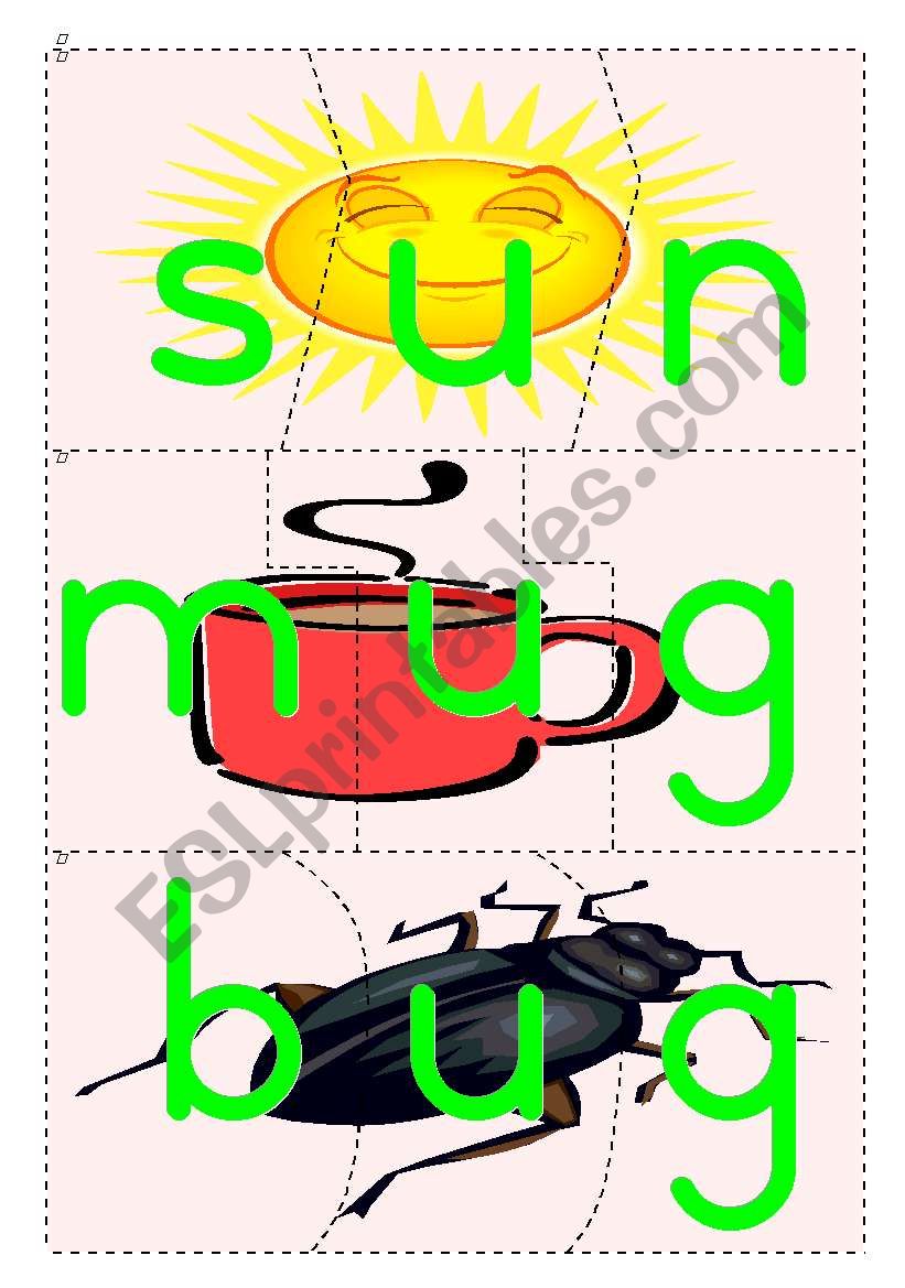 Word Puzzles - u worksheet