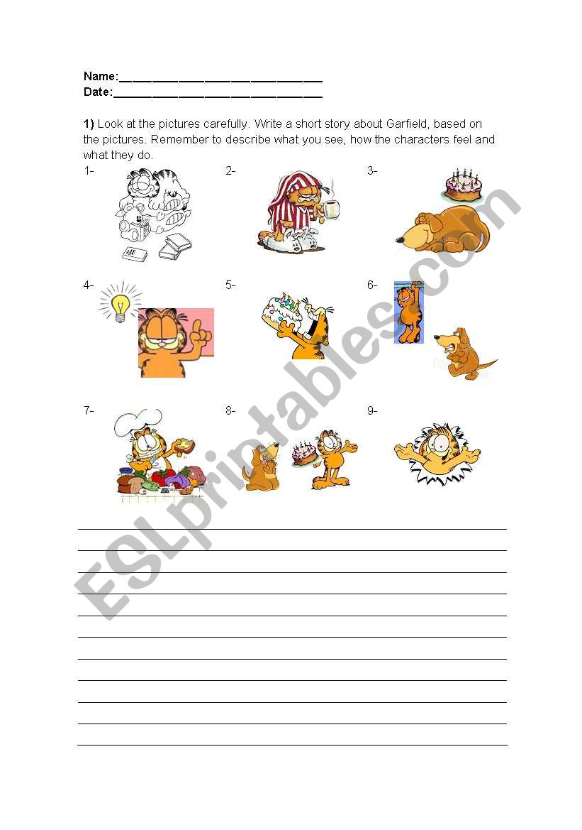 Writing a Short Story worksheet