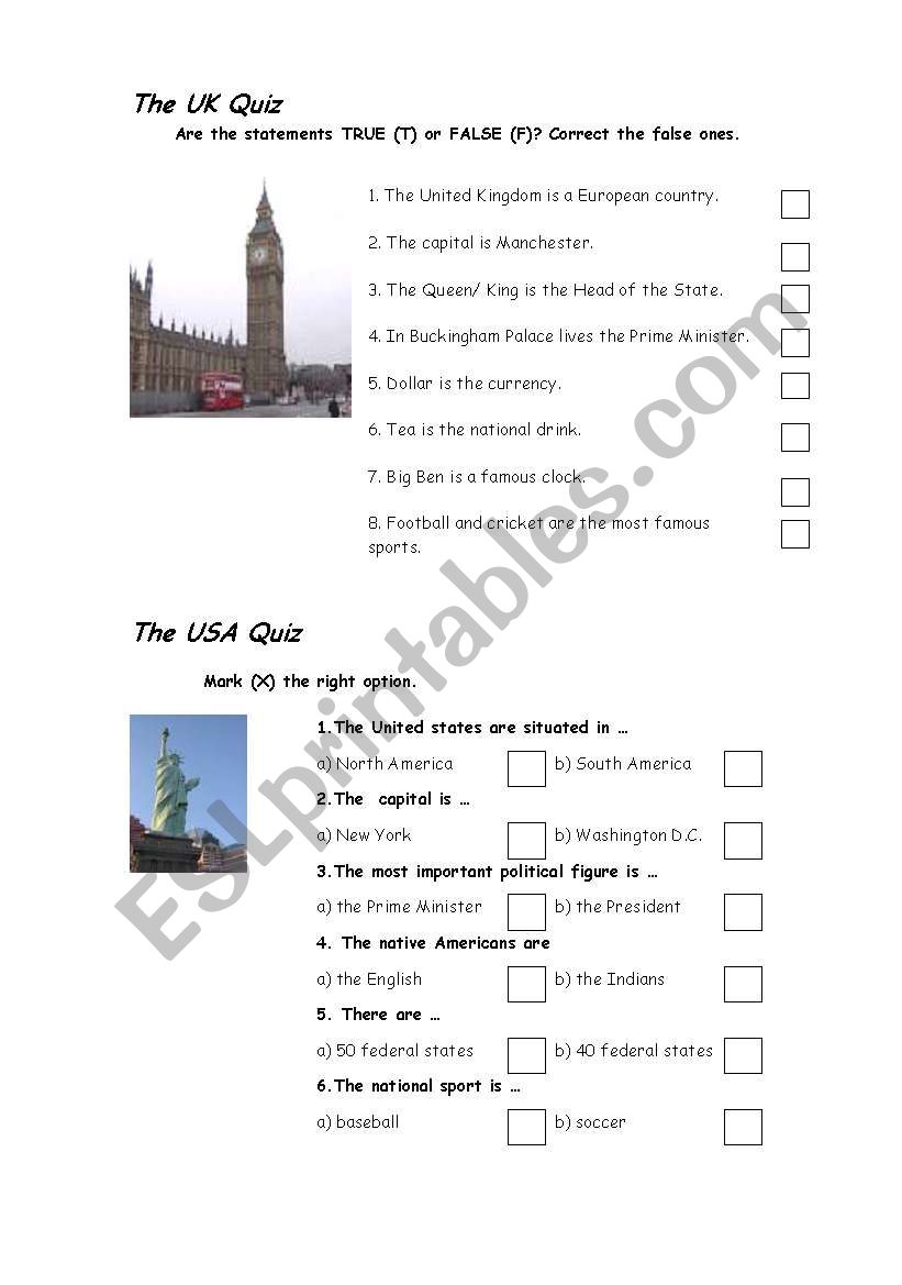 Quiz worksheet