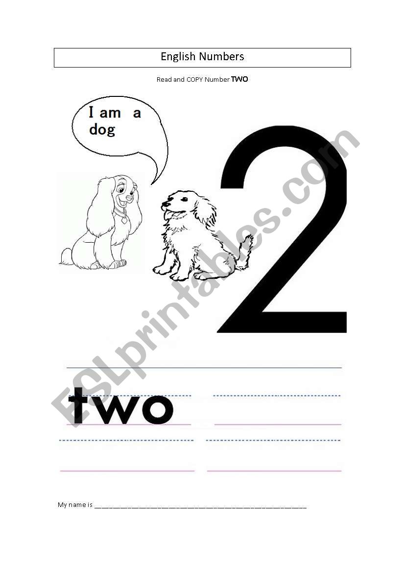 Number TWO worksheet