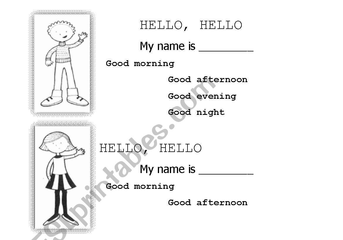 hello worksheet