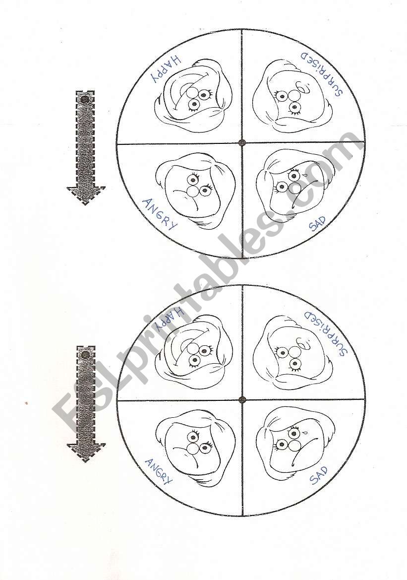 feelings spinner worksheet