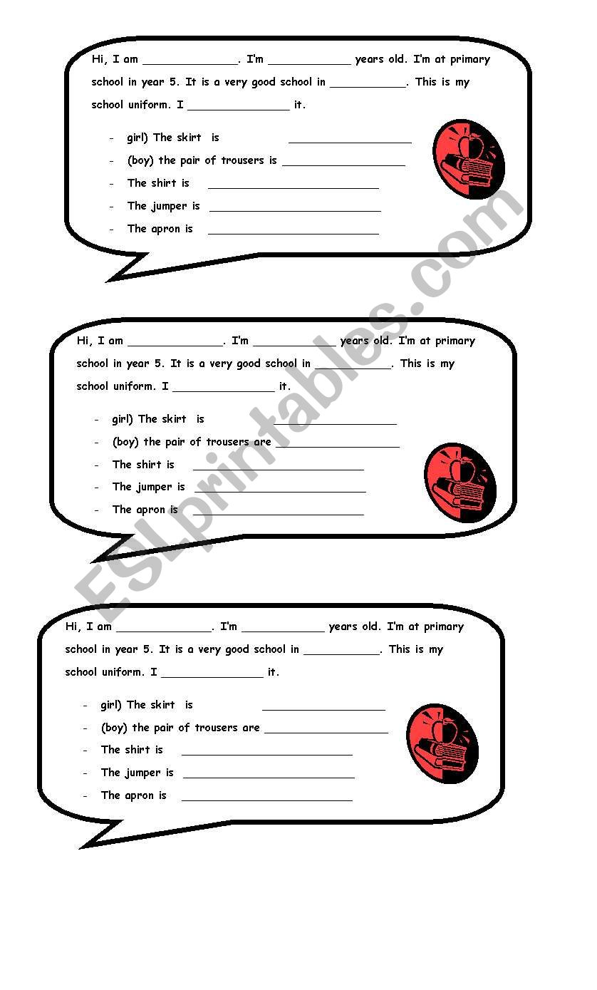 Personal information dialogue worksheet