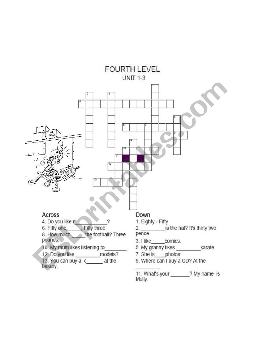 The mad hobbies crossword worksheet