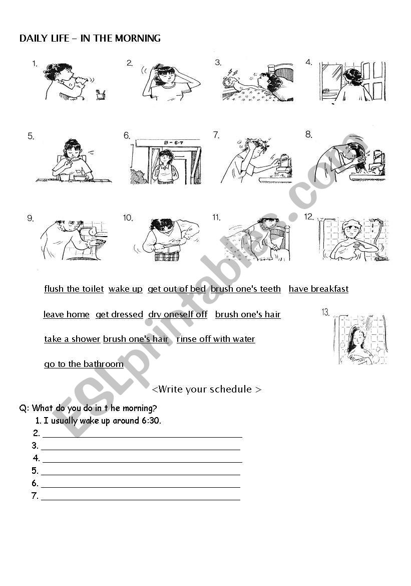 DAILY LIFE worksheet