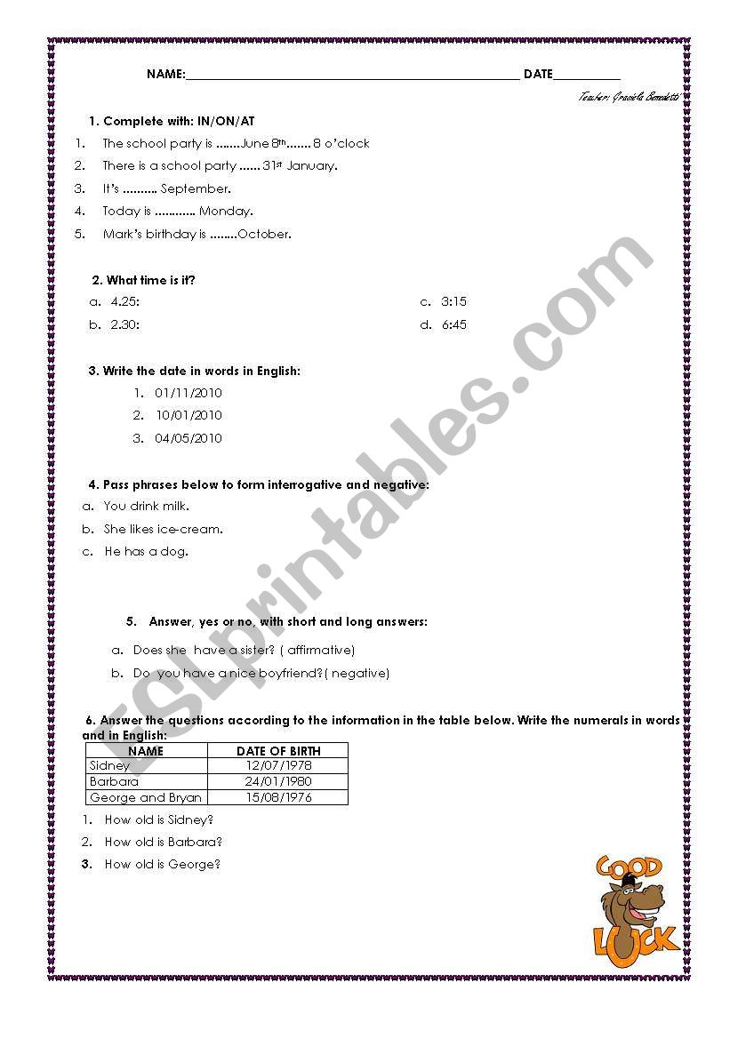 TEST_HOURS_PRESENT SIMPLE_PREPOSITIONS