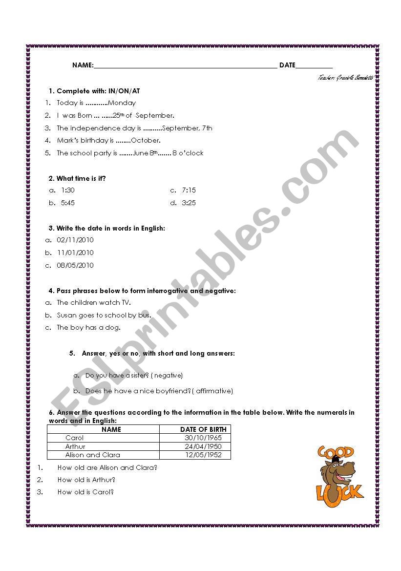 TEST_HOURS_PRESENT SIMPLE_PREPOSITIONS