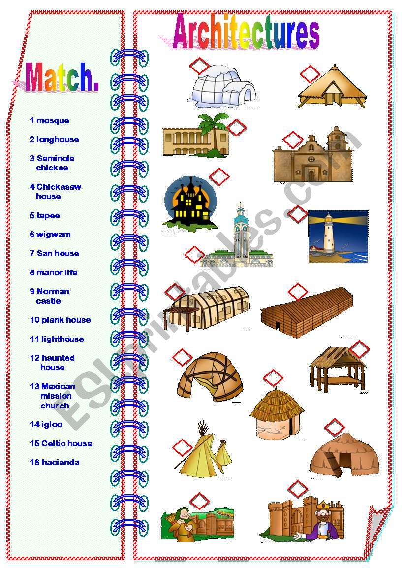 Architectures Part 3/3- Matching activity ** fully editable