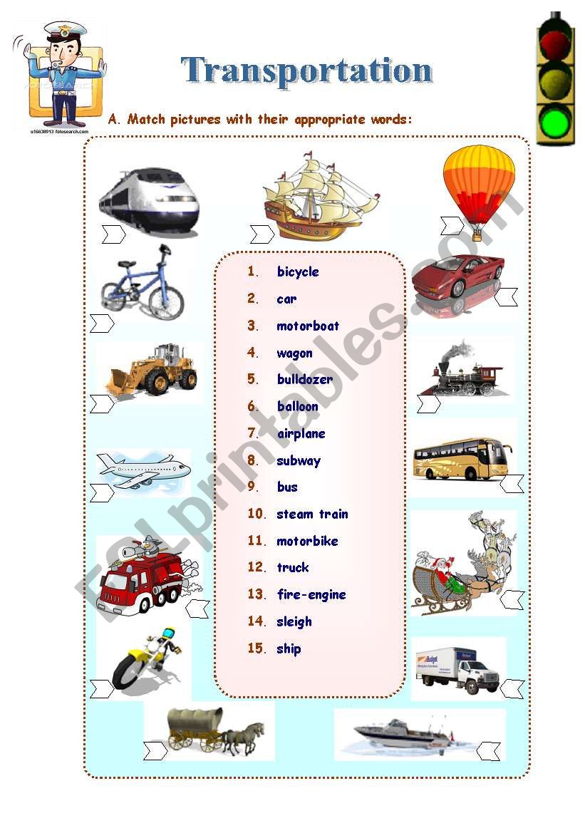 Transportation with exercises and answer key