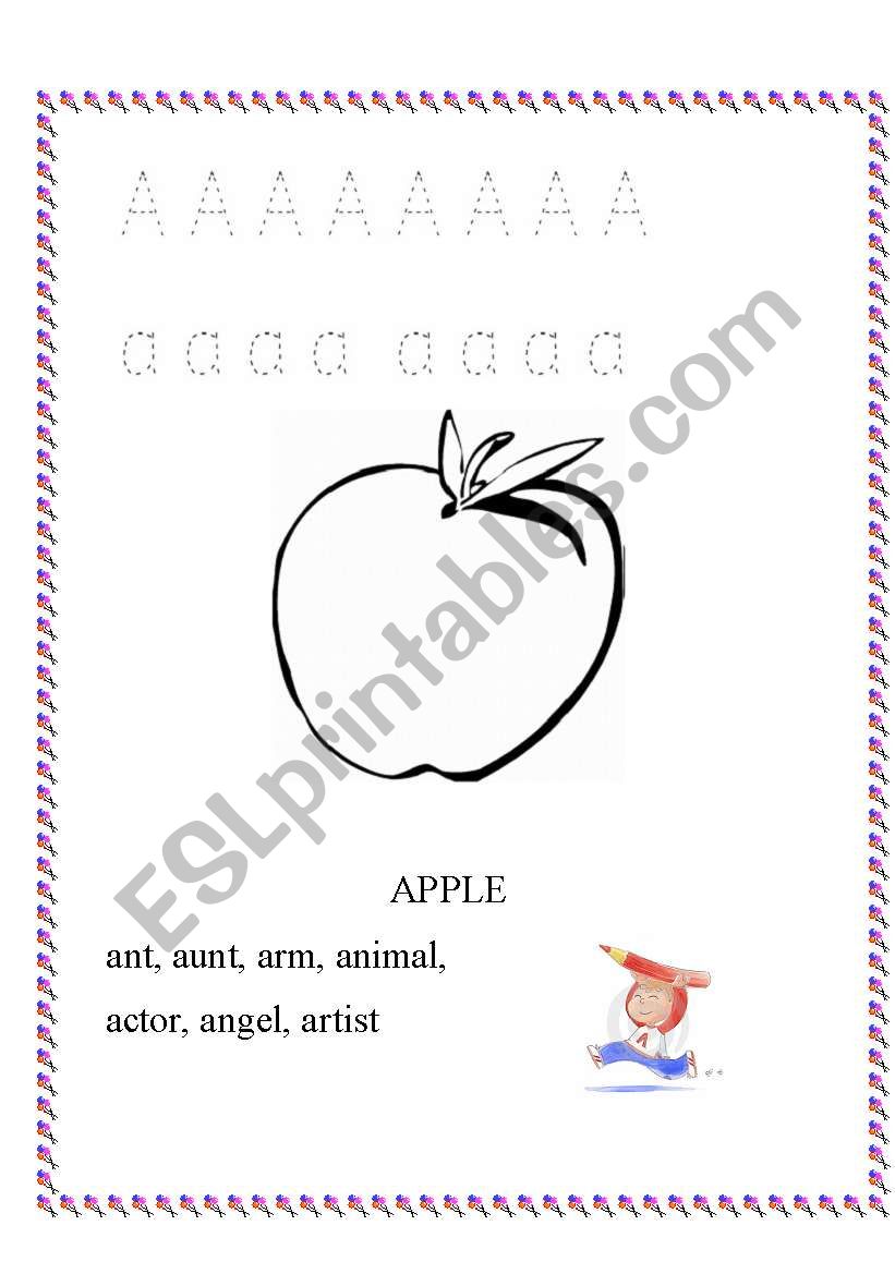 letter A worksheet