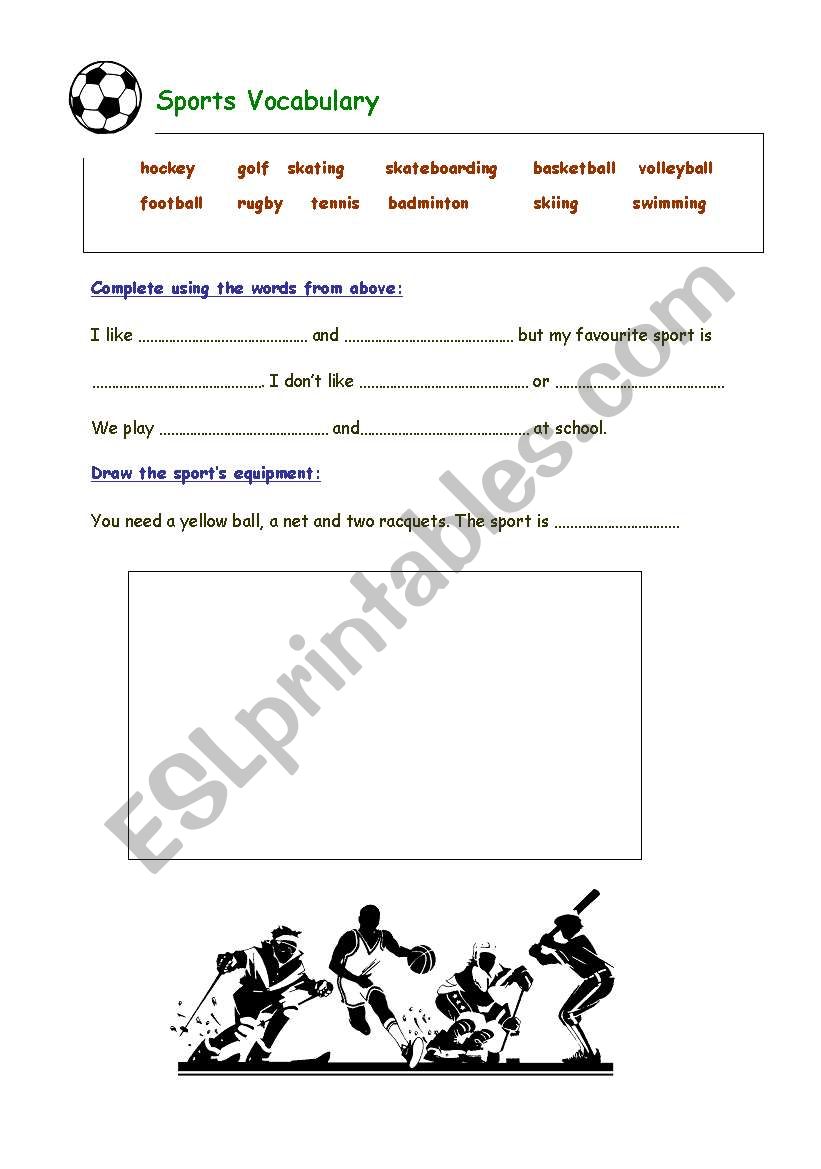 Sports Vocabulary worksheet