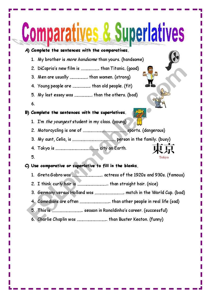 revision of comparative-superlatives