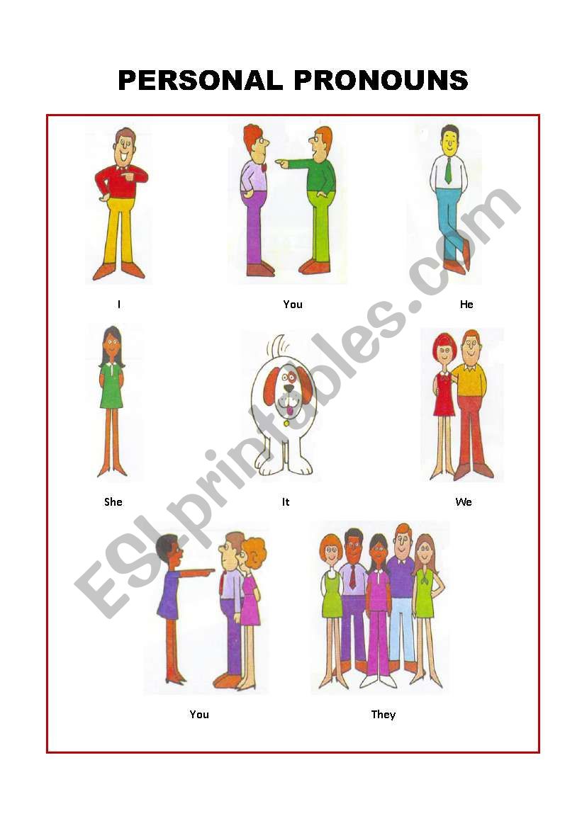 Personal Pronouns worksheet