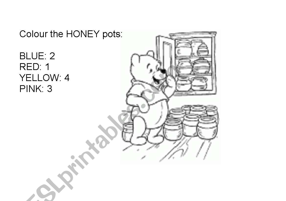 Colours and  Numbers worksheet