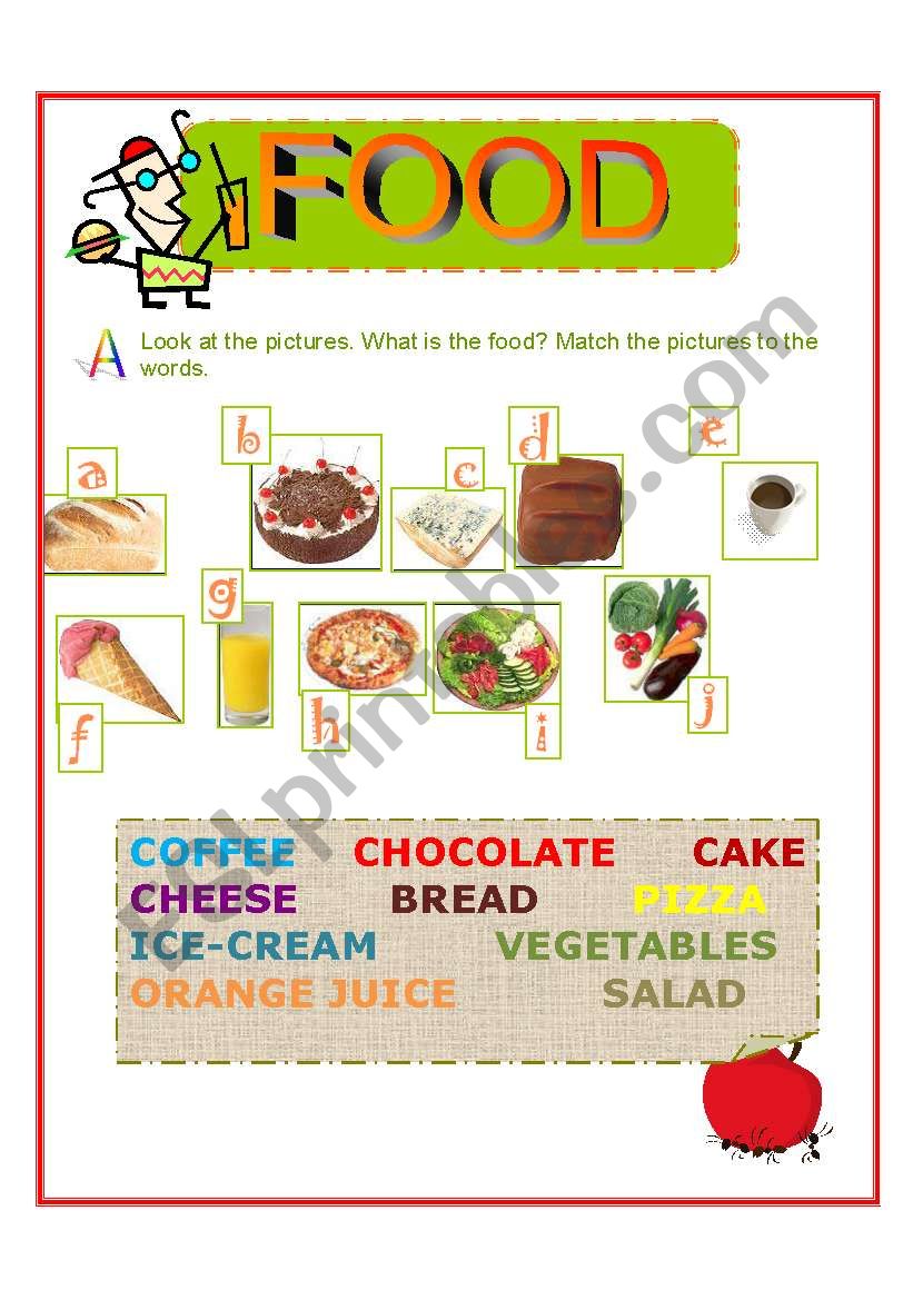 FOOD  worksheet