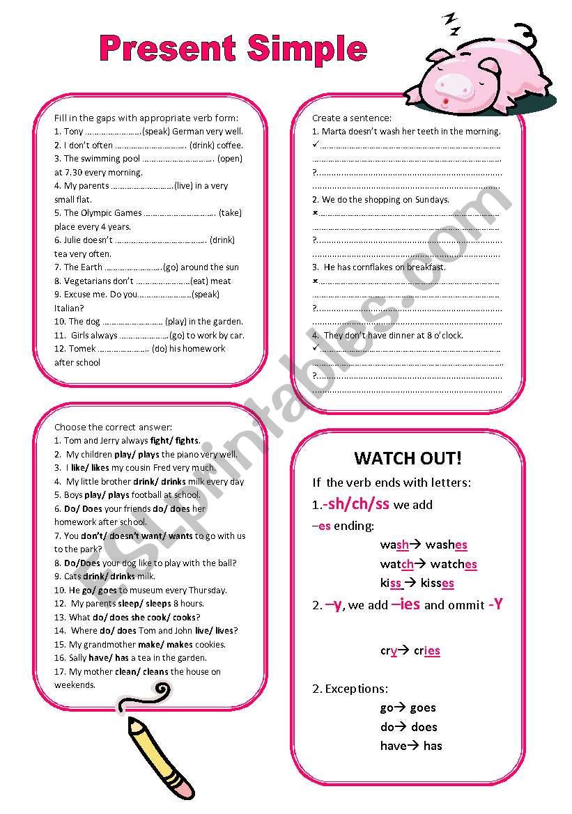 Present Simple worksheet