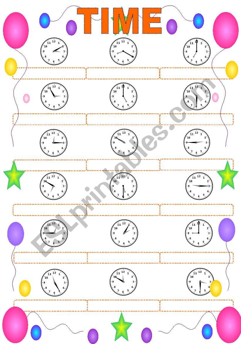 Time worksheet