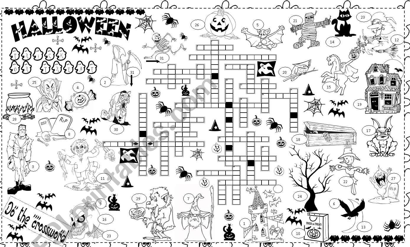 HALLOWEEN CROSSWORD worksheet