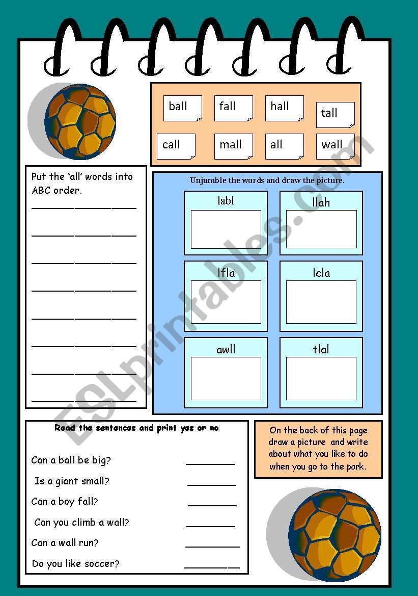 Working with words worksheet