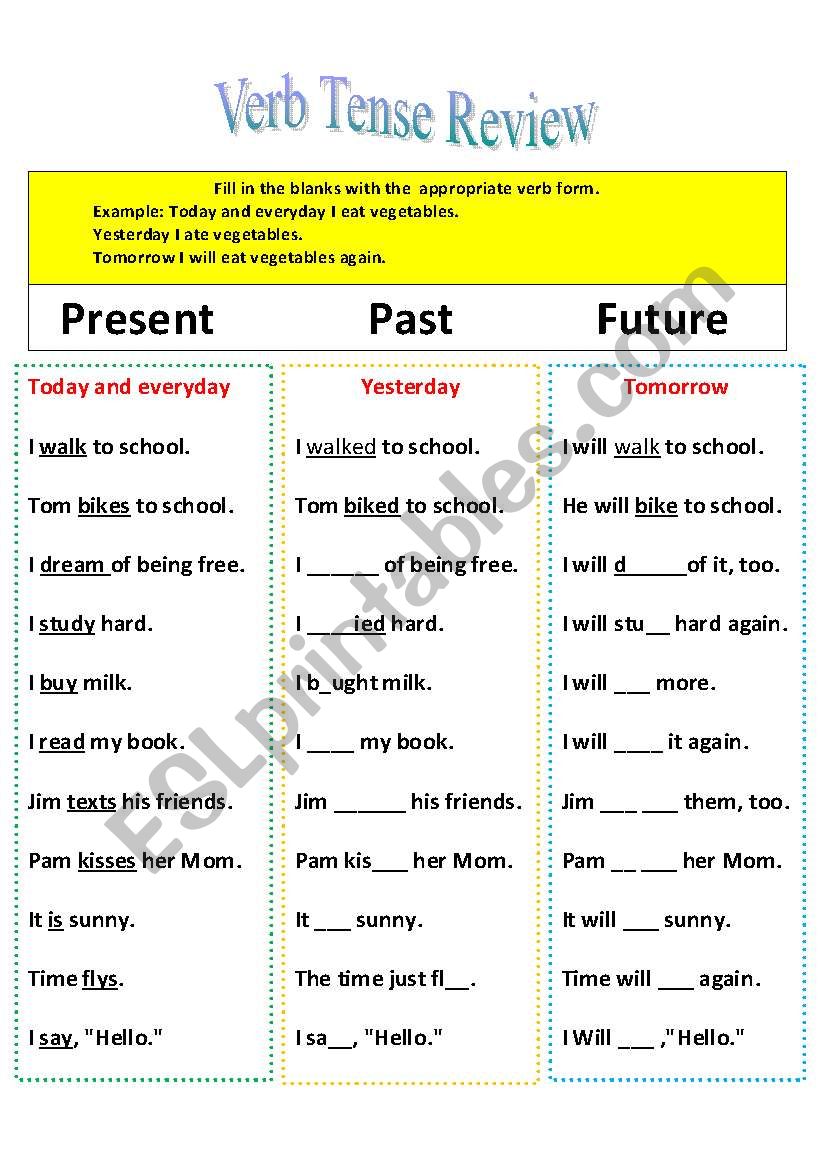 verb-tense-review-for-present-past-future-esl-worksheet-by-redcamarocruiser
