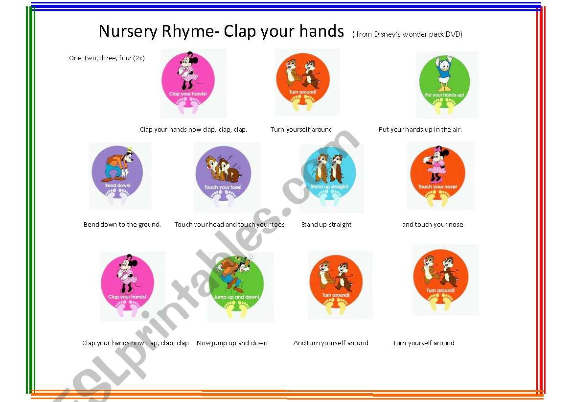 Nursery Rhyme worksheet