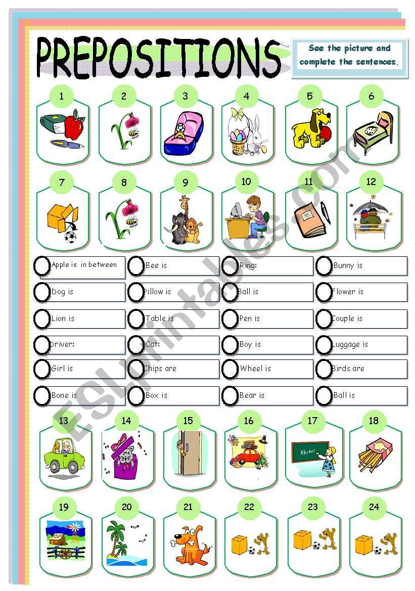 PREPOSITIONS worksheet